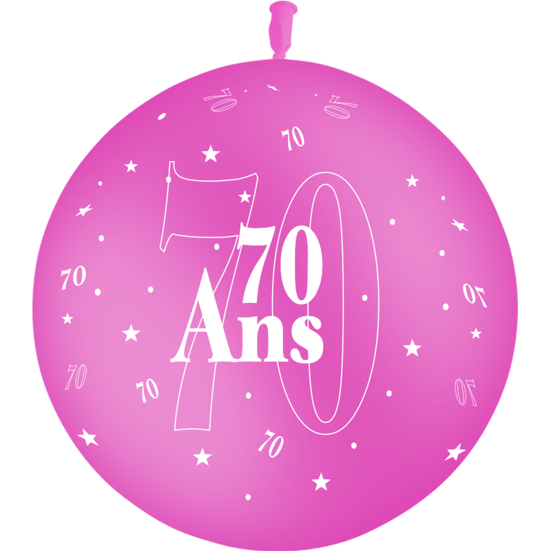 1 Ballon Latex 70 Ans Fuchsia - PMS