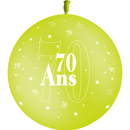 1 Ballon Latex 70 Ans Limette - PMS