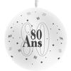 1 Ballon Latex 80 Ans Blanc - PMS