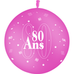 1 Ballon Latex 80 Ans Fuchsia - PMS