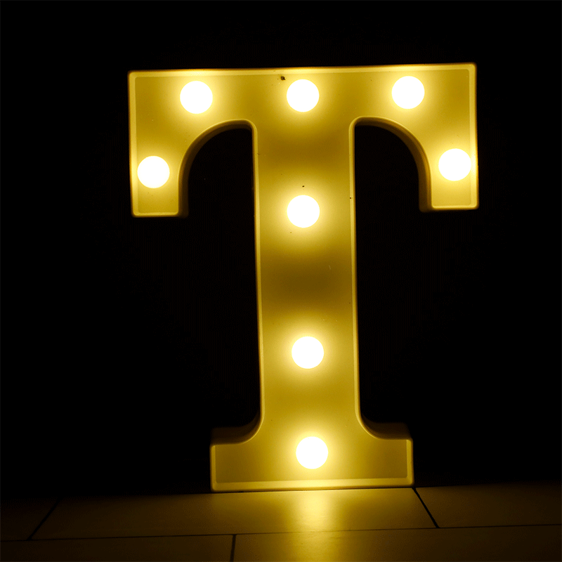 Lettre T Lumineuse LED - Borosino