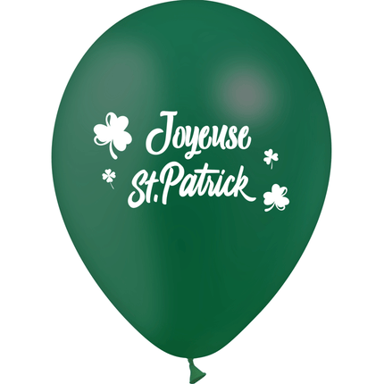 10 Ballons Latex HG95 Joyeuse St-Patrick Vert Forêt - PMS