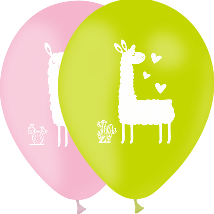 10 Ballons Latex HG95 Lamas Assortis - PMS