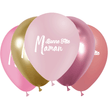 25 Ballons HG112 Bonne Fête Maman Script Camaïeux Rose - PMS