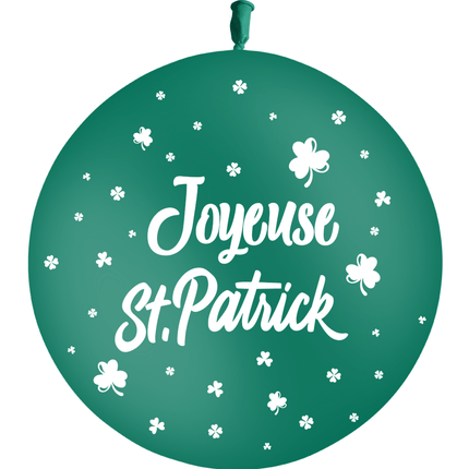 1 Ballon Latex 3' Joyeuse Saint Patrick Vert Forêt - PMS