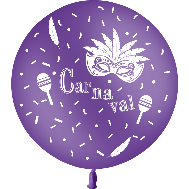 1 Ballon Latex 3' Carnaval Violet Hélium - PMS