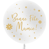 1 Ballon Latex 3' Bonnes Fête Mamie Blanc Hélium - PMS