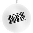 1 Ballon Latex Black Friday Blanc & Noir - PMS