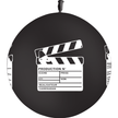 1 Ballon Latex Clap de Cinema Noir & Blanc - PMS