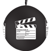 1 Ballon Latex Clap de Cinema Noir & Blanc - PMS