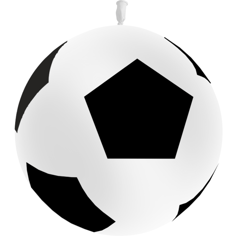 1 Ballon 3' Ballon de Foot Blanc - PMS