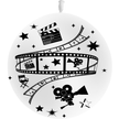 1 Ballon Latex Cinema Blanc & Noir - PMS