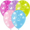 25 Ballons Latex HG95 Baby Shower Assortis - PMS