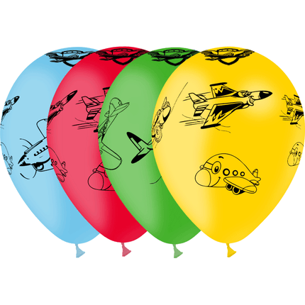 25 Ballons Latex HG95 Avions Assortis - PMS