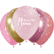 25 Ballons HG112 Bonne Fête Maman Dots Camaïeux Rose - PMS