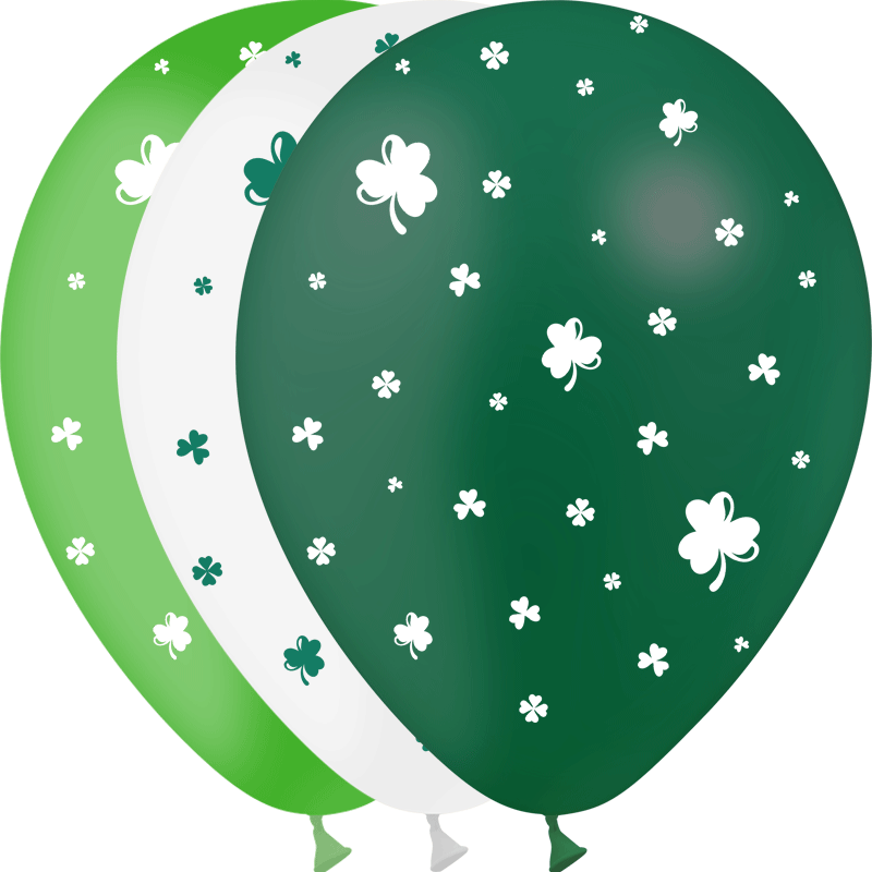 8 Ballons Latex 30cm Trèfles - PMS