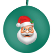 1 Ballon Latex HG3' Quadri Père Noël Vert Forêt - PMS