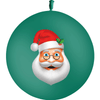 1 Ballon Latex HG3' Quadri Père Noël Vert Forêt - PMS